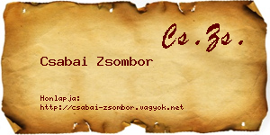 Csabai Zsombor névjegykártya